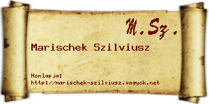 Marischek Szilviusz névjegykártya